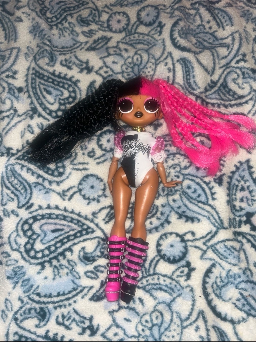 L.O.L. Surprise! Doll with Black & Hot Pink Hair and Pink/Black Boots - Picture 1 of 4